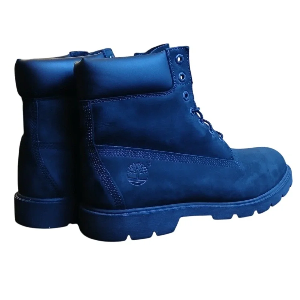 Timberland 6 Inch Premium Waterproof Boots Black Nubuck -Women 9.5 -Men's 8 New